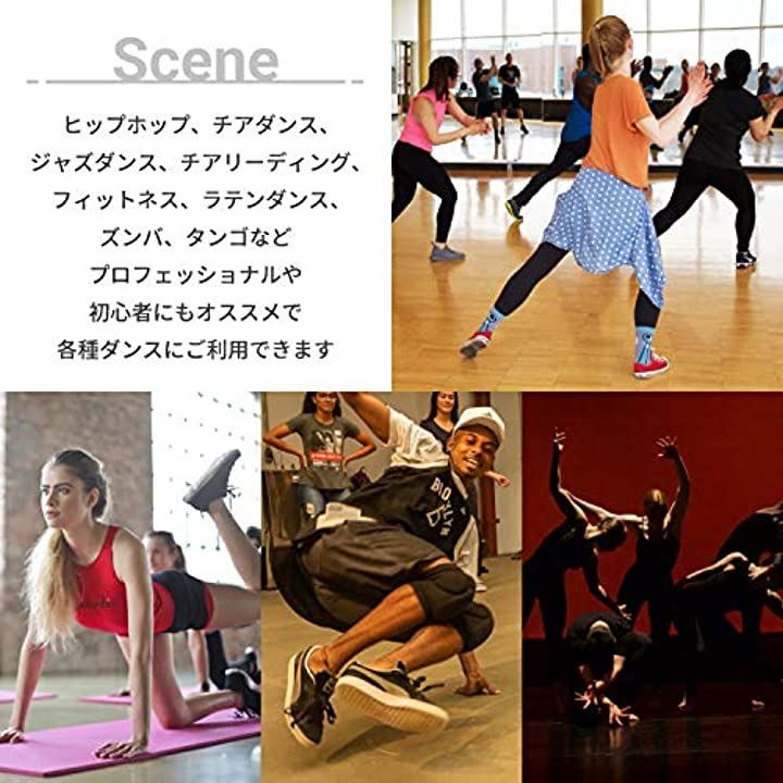 Splenno(スプレンノ) スニーカー ダンスシューズ ダンススニーカー レディース ヒップホップ 子供 スプリットソール チアリーディング フィットネス(ブラック,  23.0 cm)