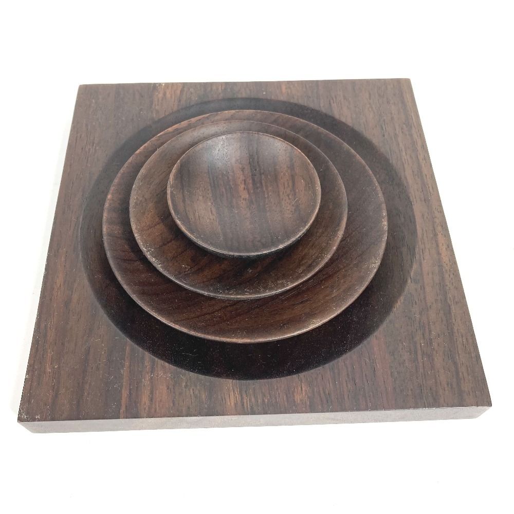 HERMES エルメス お皿 4点セット ウッド ブラウン