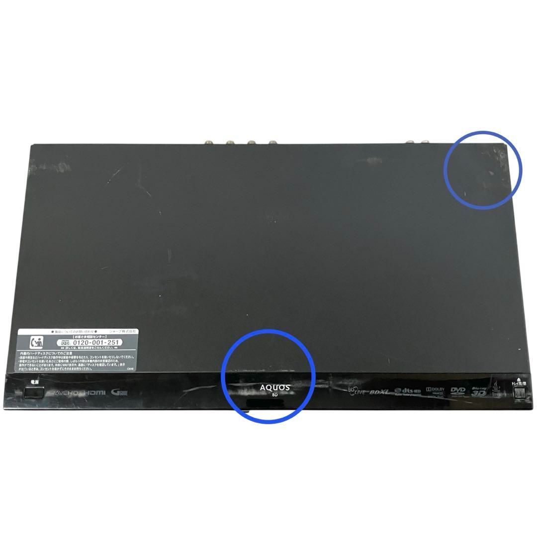 SHARP 2番組同時録画 500GB AQUOS ブルーレイレコーダー BD-W520