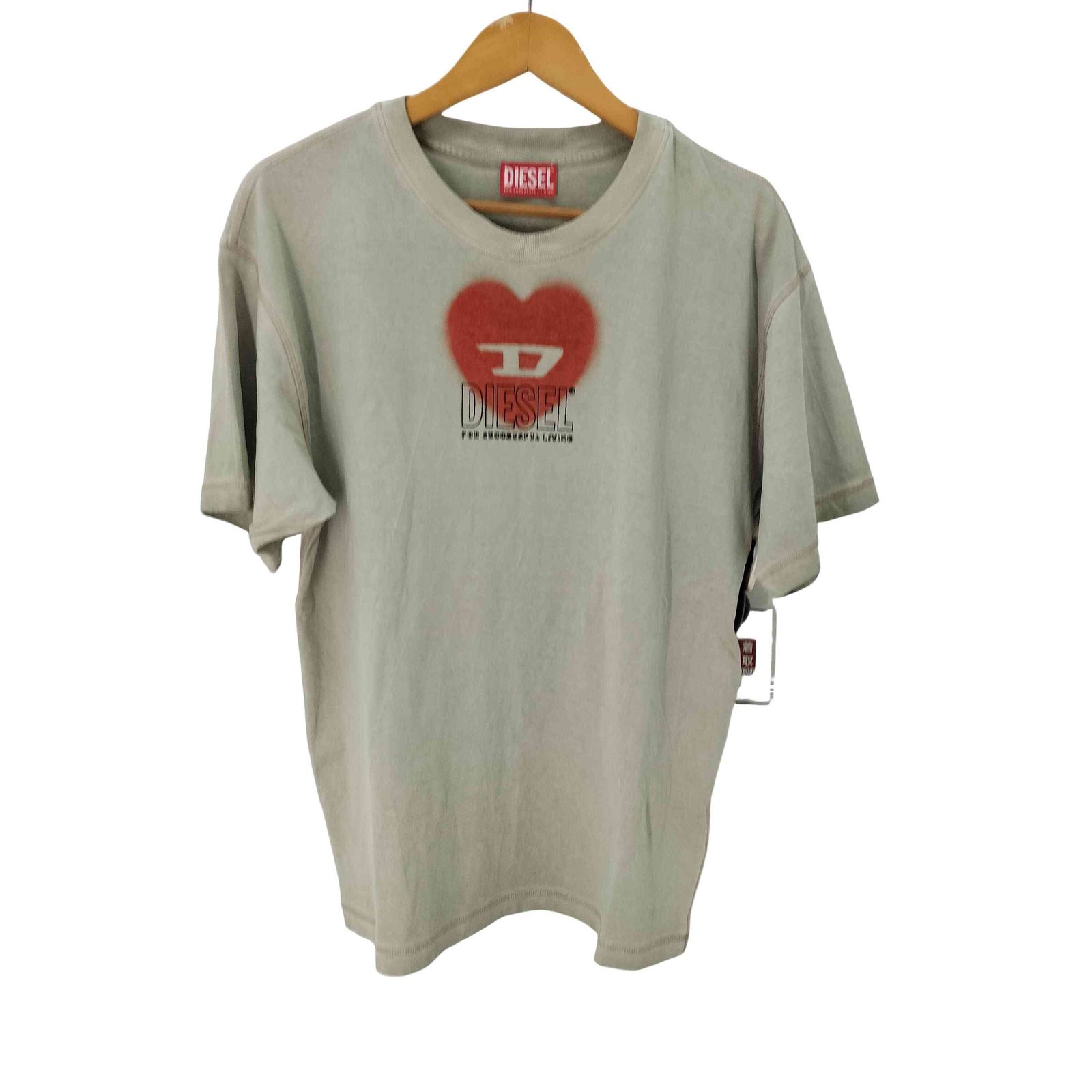 ディーゼル DIESEL T-BUXT-N4 ハートロゴ プリントTシャツ メンズ XS