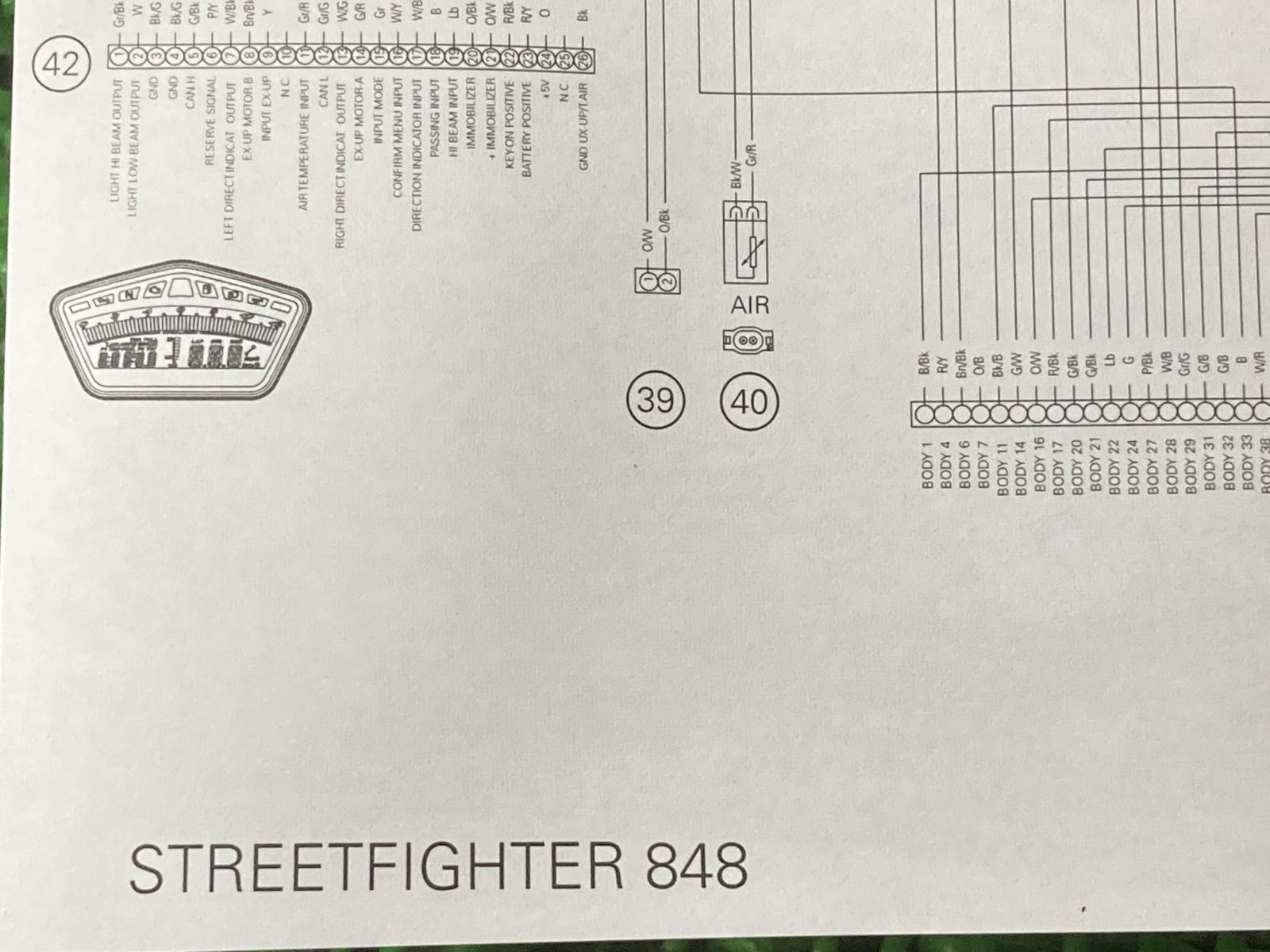 ストリートファイター848 取扱説明書 ドゥカティ 正規 中古 配線図有り