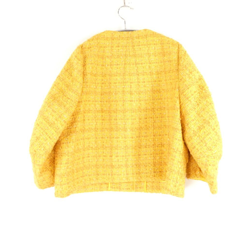 美品 Drawer ドゥロワー 6522-299-0563 ツイードジャケット 36 ウール