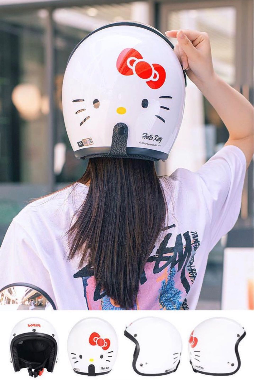 選ぶなら 大絶賛商品 ハローキティ バブル 大人用 ジェットヘルメット セキュリティ・セーフティ