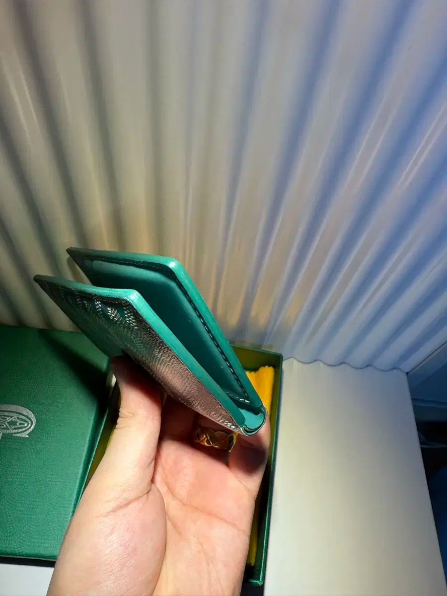 ゴヤールGOYARD幾何学模様 長財布 グリーン