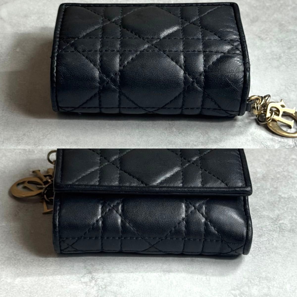 Dior ディオール ロータス カナージュ 三つ折り財布 Christian Dior