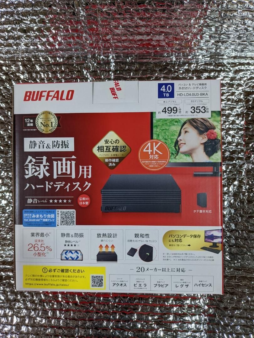 新品 バッファロー 外付けハードディスク ４TB HD-LD4.0U3-BKA - メルカリ