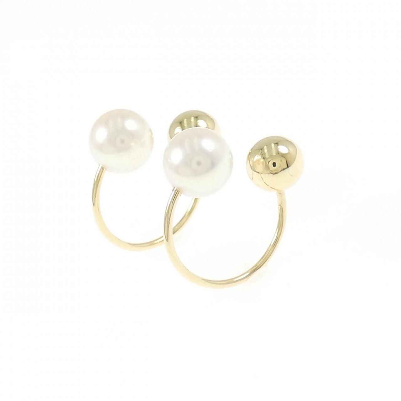K18YG アコヤパール イヤリング 6.5mm