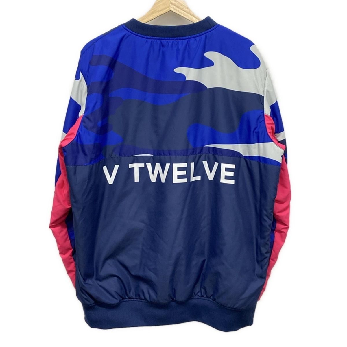 V12(ヴィトゥエルヴ) ブルゾン サイズXL メンズ - ネイビー×ブルー