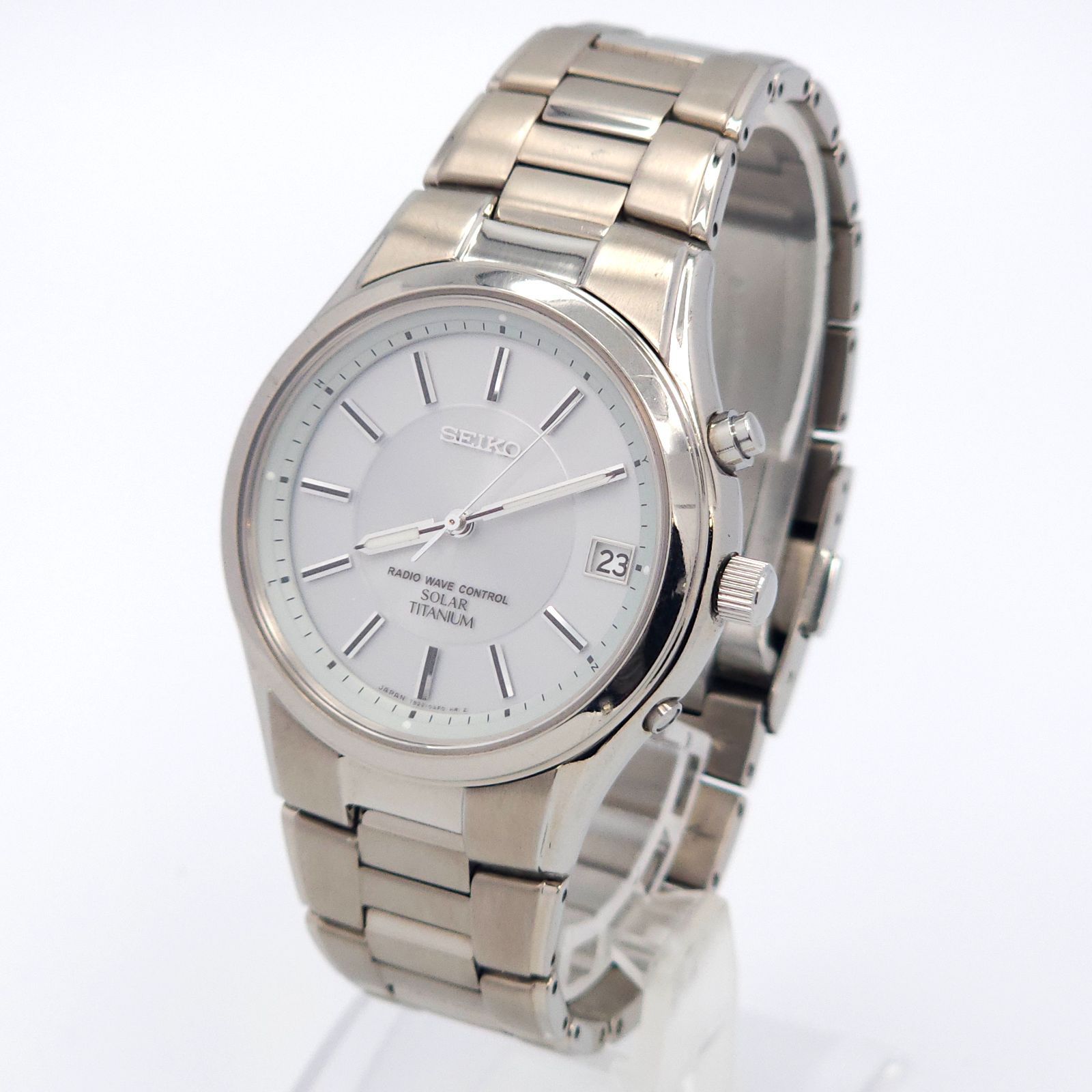 SEIKO セイコー 7B22-0AD0 ソーラー電波 動作品 チタニウム