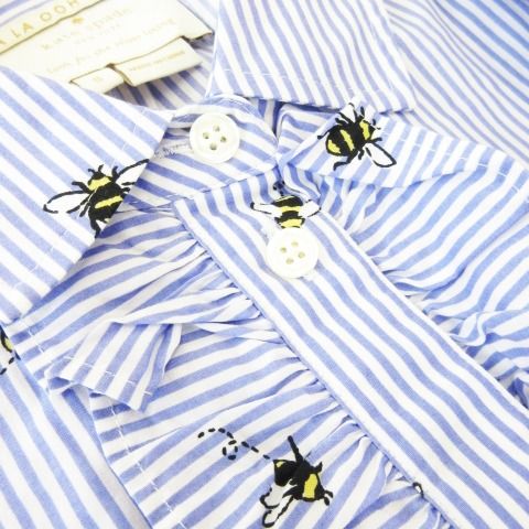 ケイトスペード KATE SPADE シャツワンピース 半袖 ミニ フリル  