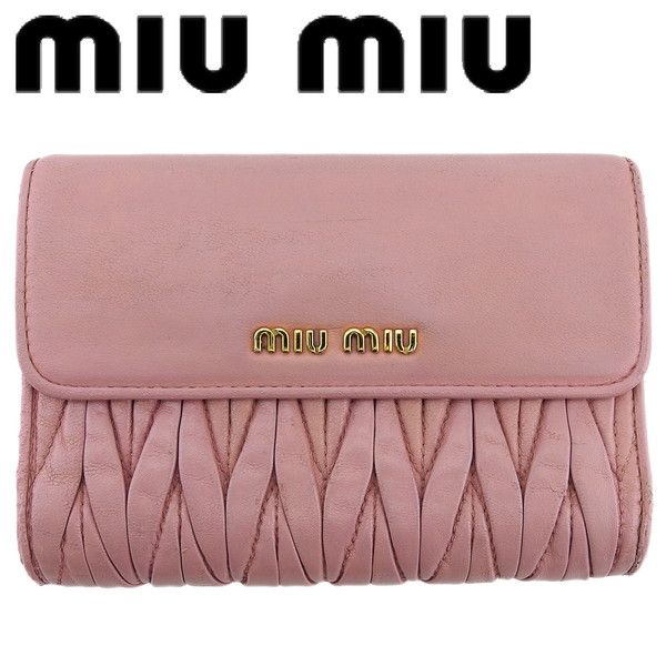 美品！ミュウミュウ miumiu 財布 長財布 マトラッセ MIUMIUきらきらクリスタル♪MIU長財布♪マトラッセ ブラック