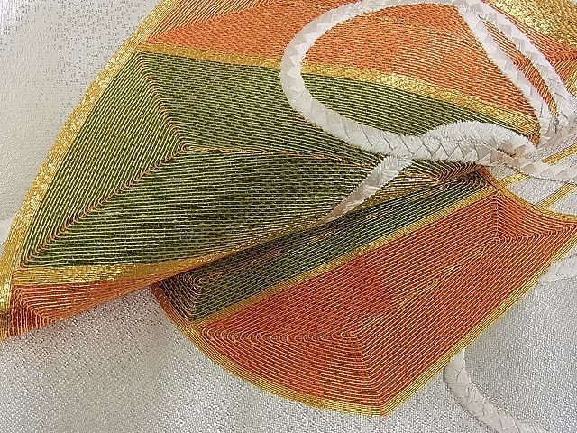 平和屋着物□九寸名古屋帯 駒刺繍 檜扇文 逸品 ud1583 - メルカリ