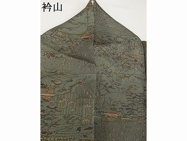 平和屋-こころ店□上質な小紋 風景文 やまと誂製 着丈158cm 裄丈64cm ...