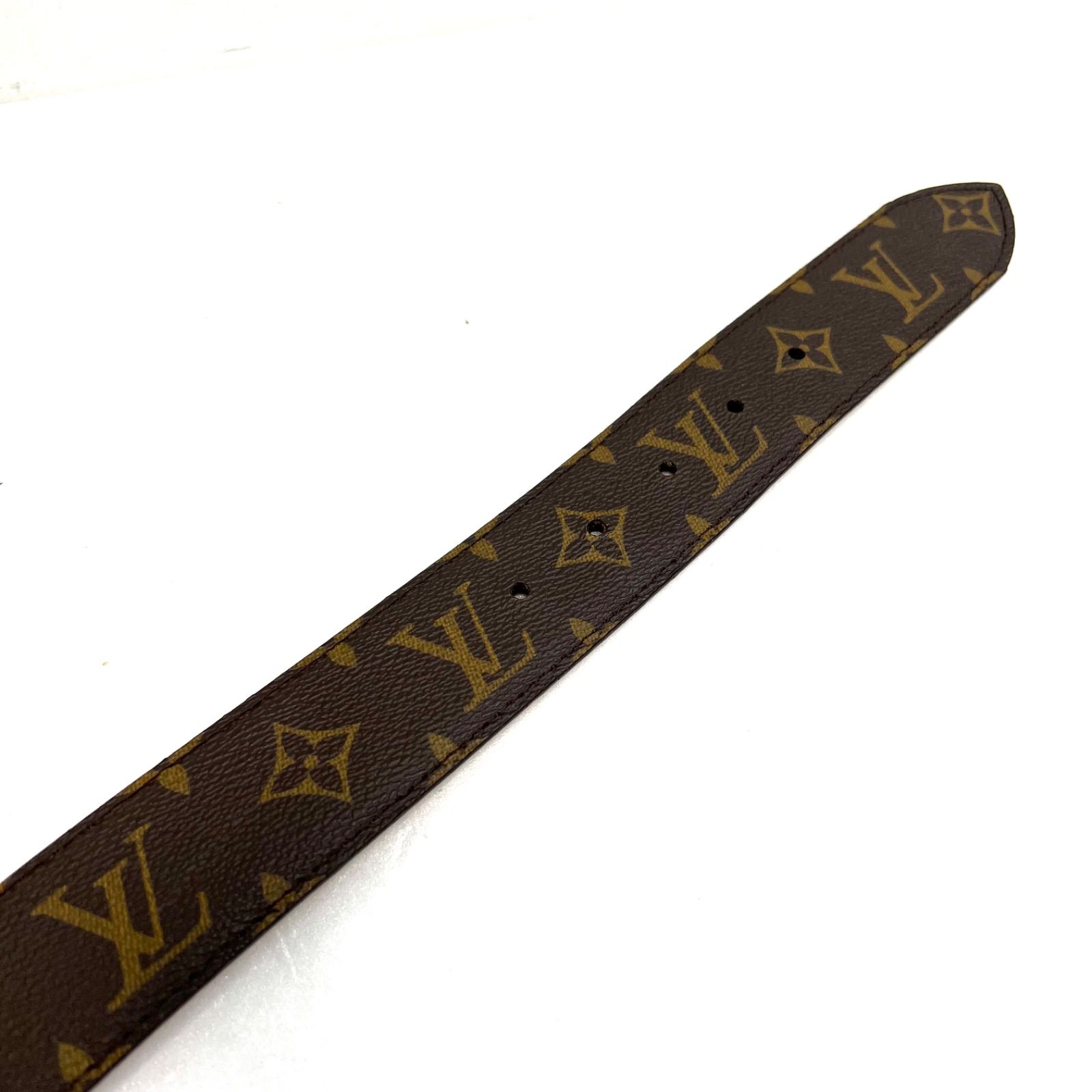 LOUIS VUITTON ルイヴィトン サンチュール モノグラム M9671 1904 ミルヌフサンキャトル ベルト ブラウン 85/34  ゴールド金具 ロゴ金具 - メルカリ