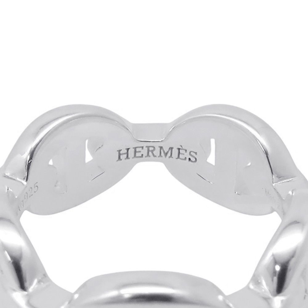 HERMESエルメスシェーヌダンクルアンシェネリングシルバーPM 50 HERMES シェーヌダンクル アンシェネ リング PM/59 シルバー 925