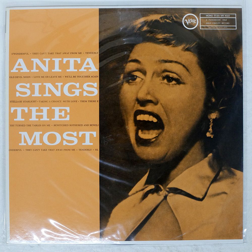 国内盤 ANITA O'DAY/SINGS THE MOST/VERVE MV4022 LP - メルカリ