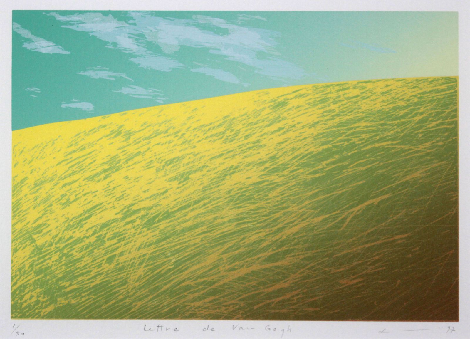 師井公二 「ファンゴッホの手紙」 シルクスクリーン 版画 絵画 - メルカリ 