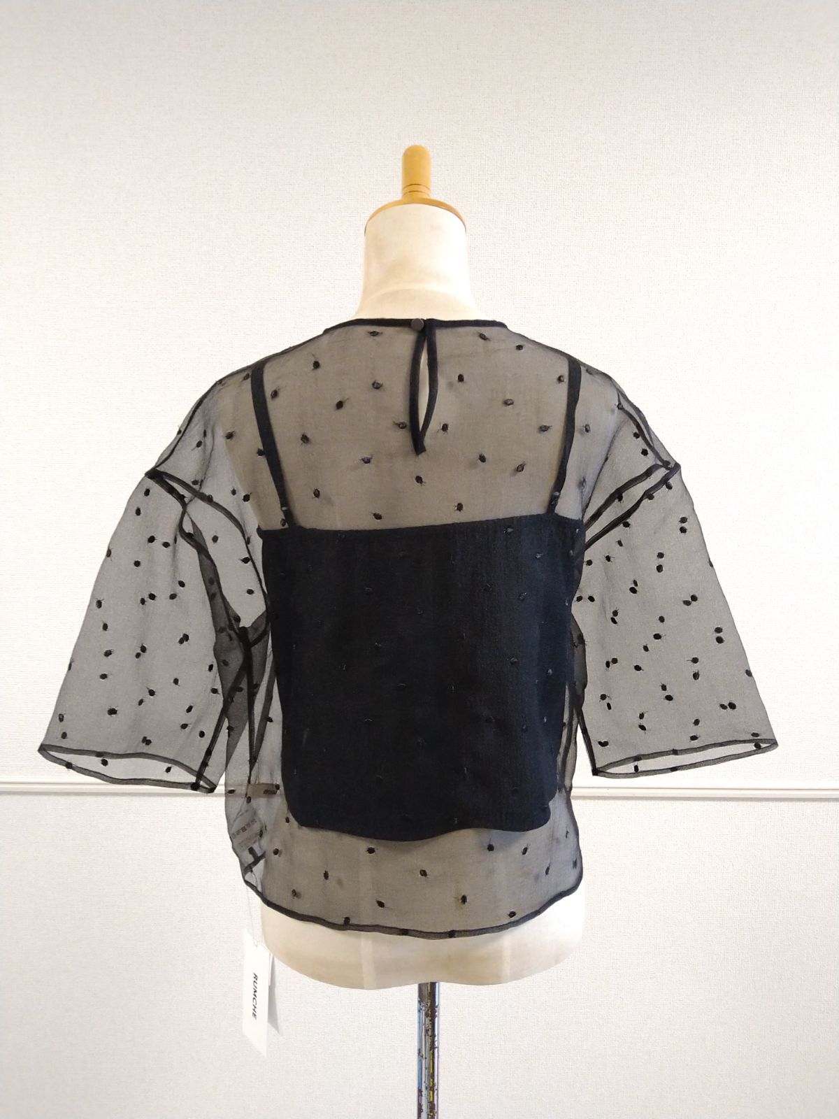 新品未使用 RUMCHE 24aw Dot Embroidery Sheer Tops ドット エンブロイ