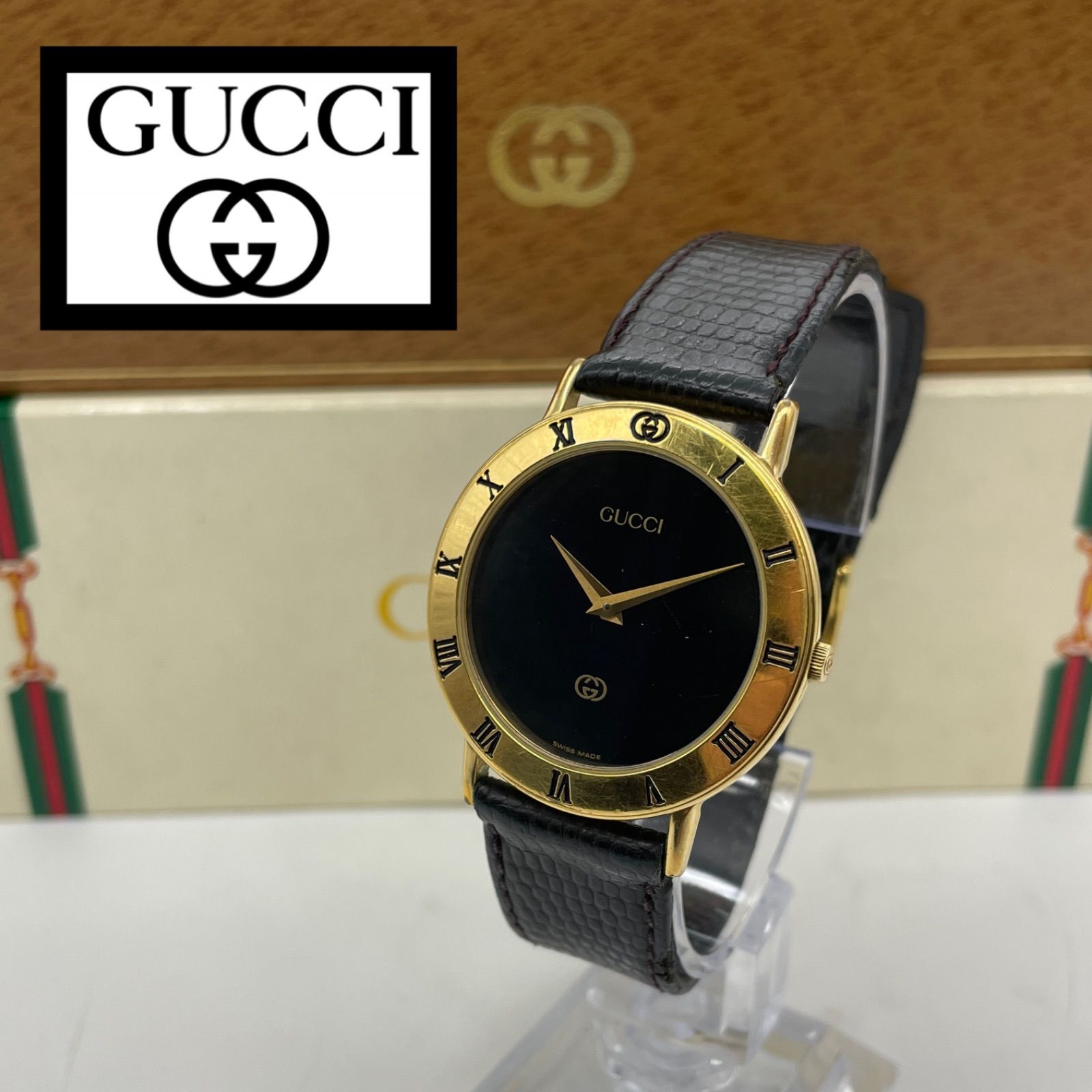 GUCCI グッチ トルナヴォーニ 120 4Pダイヤ シルバー×ブラック クォーツ レディース 腕時計 箱 ・説明書有｜中古｜なんでもリサイクルビッグバン