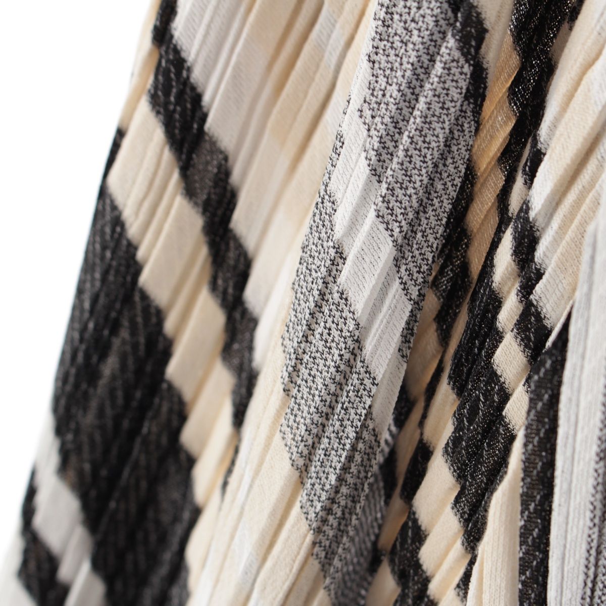 プリーツプリーズ イッセイミヤケ コットン混 ストライプ プリーツ