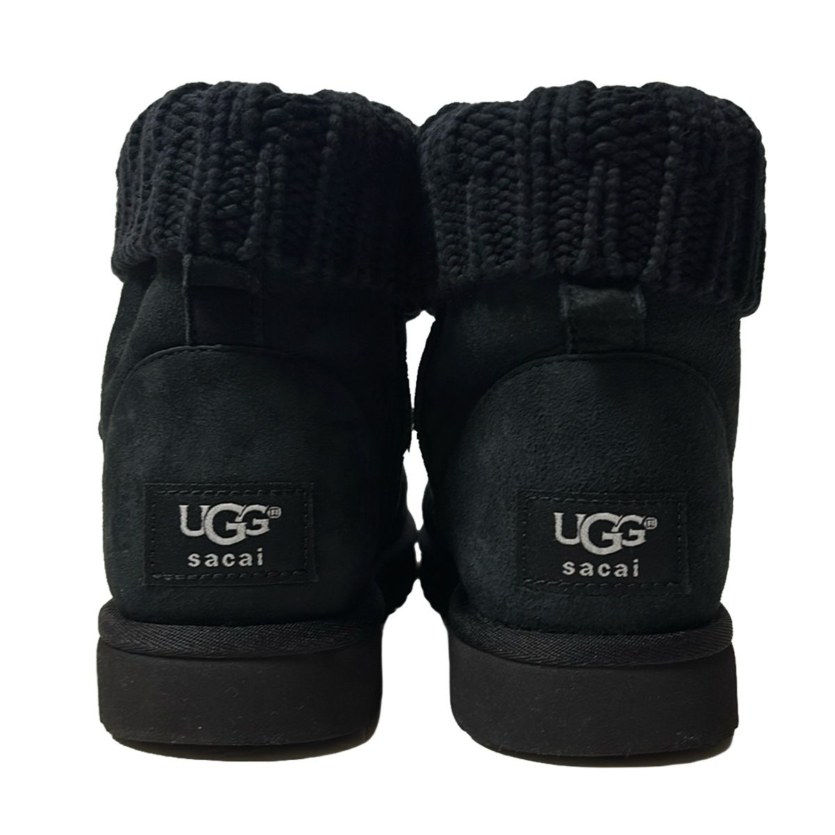 UGG アグ ショートブーツ 23 レディース - 1102989 黒 sacaiコラボ ムートン KIN-KAAI_COM