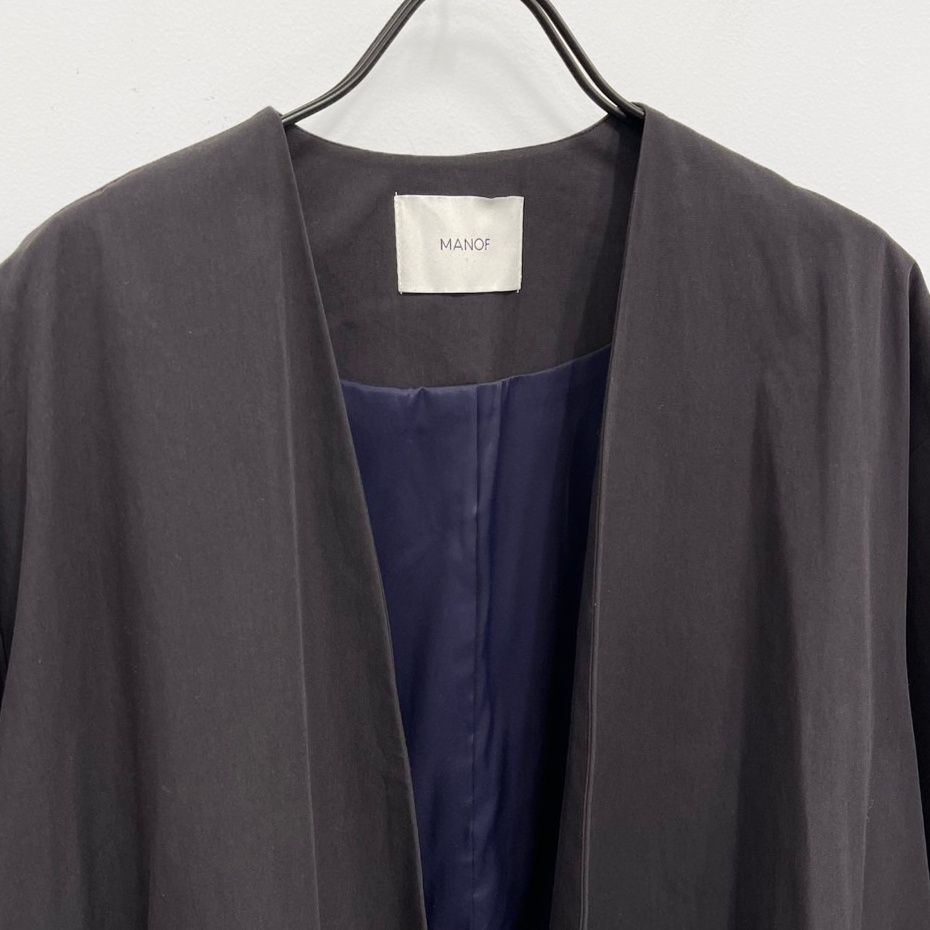 MANOF (マノフ) ③ 83101-002 NO COLLAR A-LINE COAT レディース 