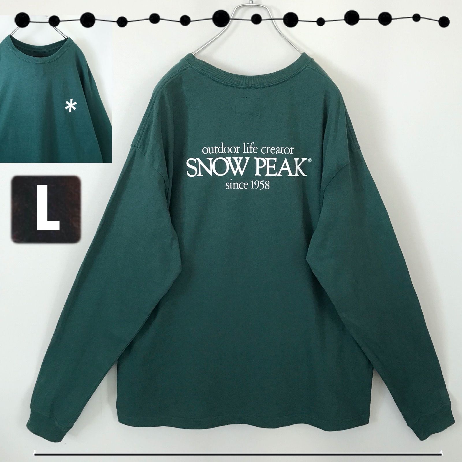 SNOW PEAK スノーピーク☆バックプリント☆ロンT/長袖Tシャツ☆relume 