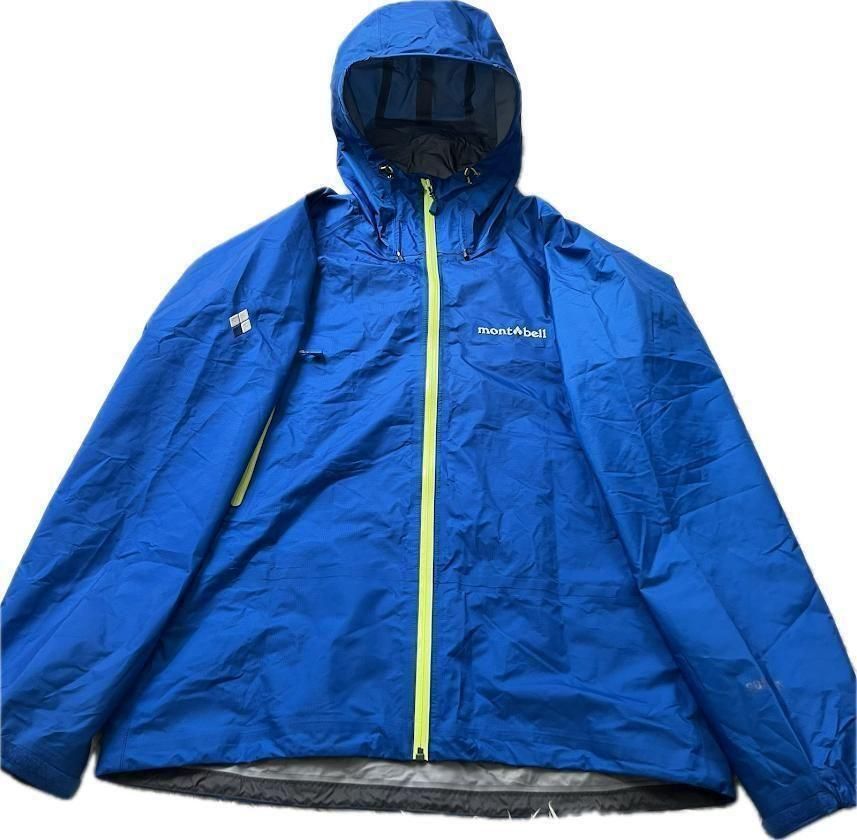 mont-bell モンベル GORE-TEX ゴアテックス ストームクルーザージャケット ブルー L レインウェア 雨具 登山トレッキング アウトドア
