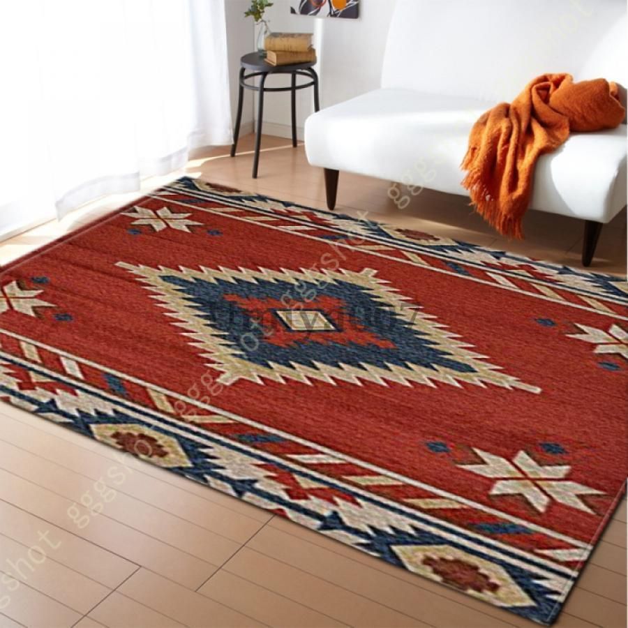 新作登場，新作】 ラグ ネイティブ柄 カラフル ラグマット エスニック