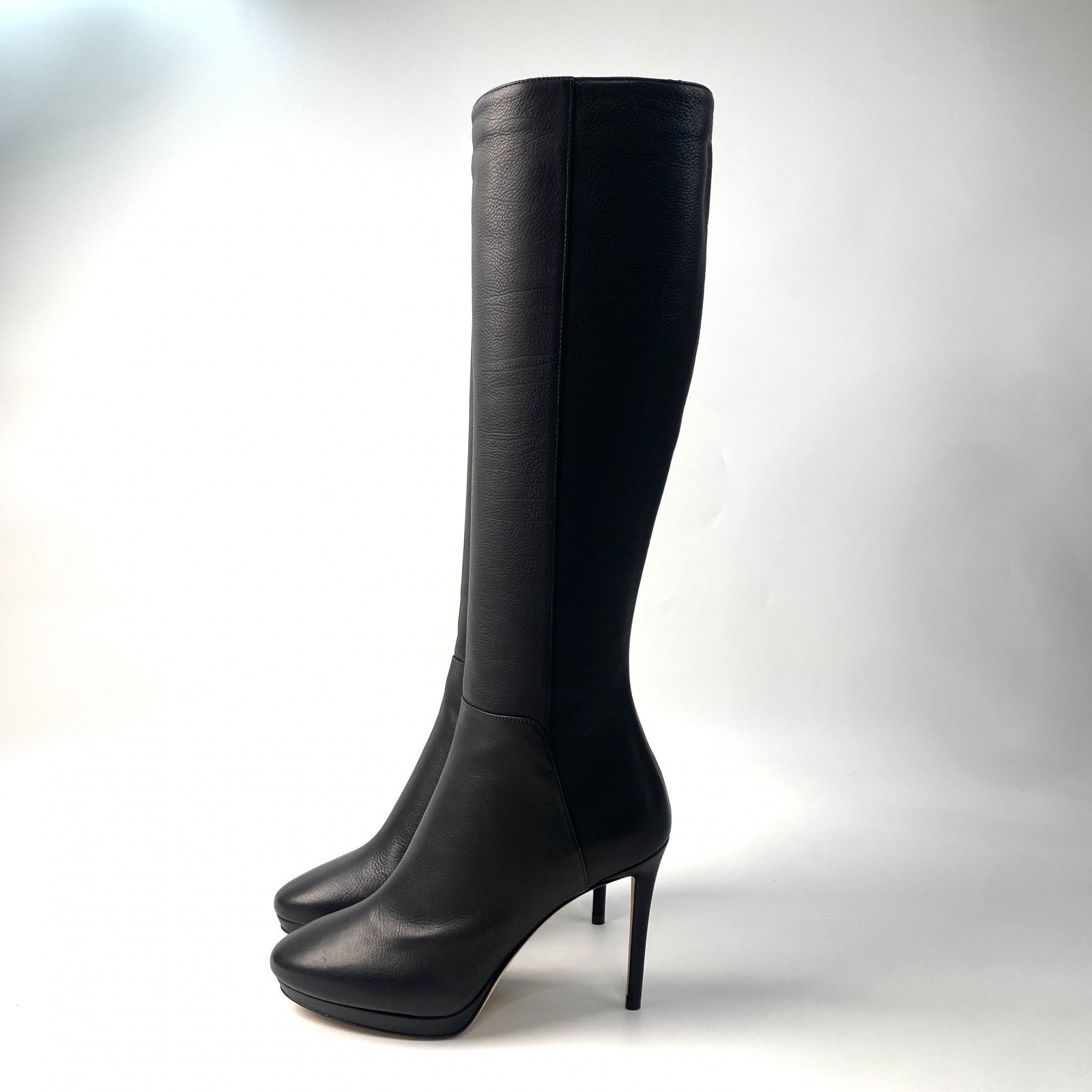 ☆未使用級 ジミーチュウ ロングブーツ チャンキーヒール レザー