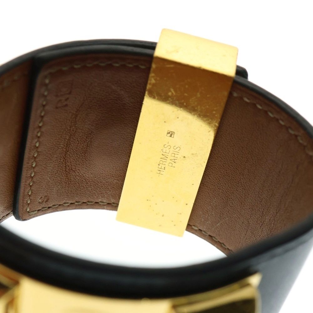 HERMES コリエドシアン　ブラック×ゴールド エルメスコリエドシアン 黒 ゴールド金具 X刻印(2016年頃)刻印