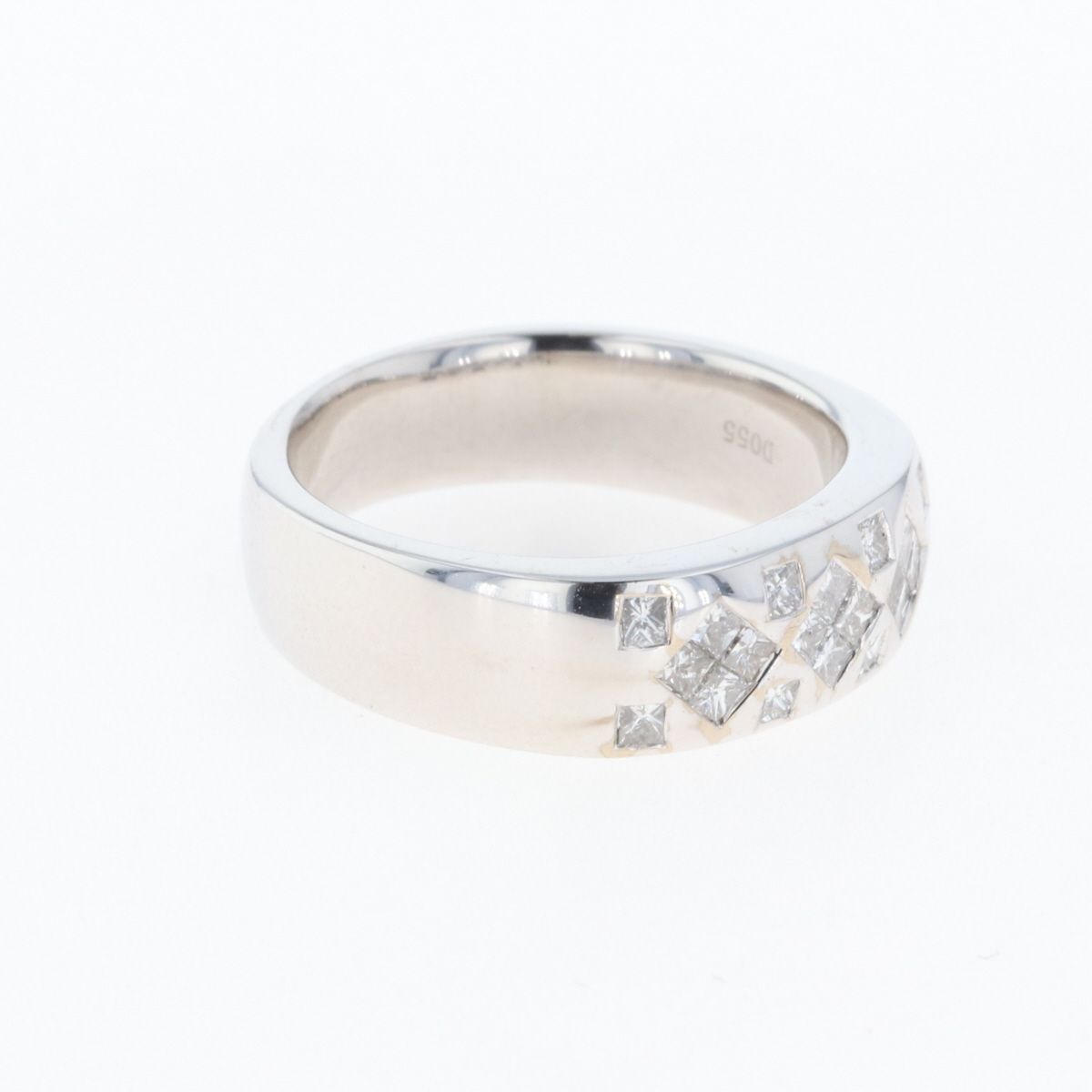 メレダイヤ デザインリング K18 ホワイトゴールド 指輪 リング 6.5号