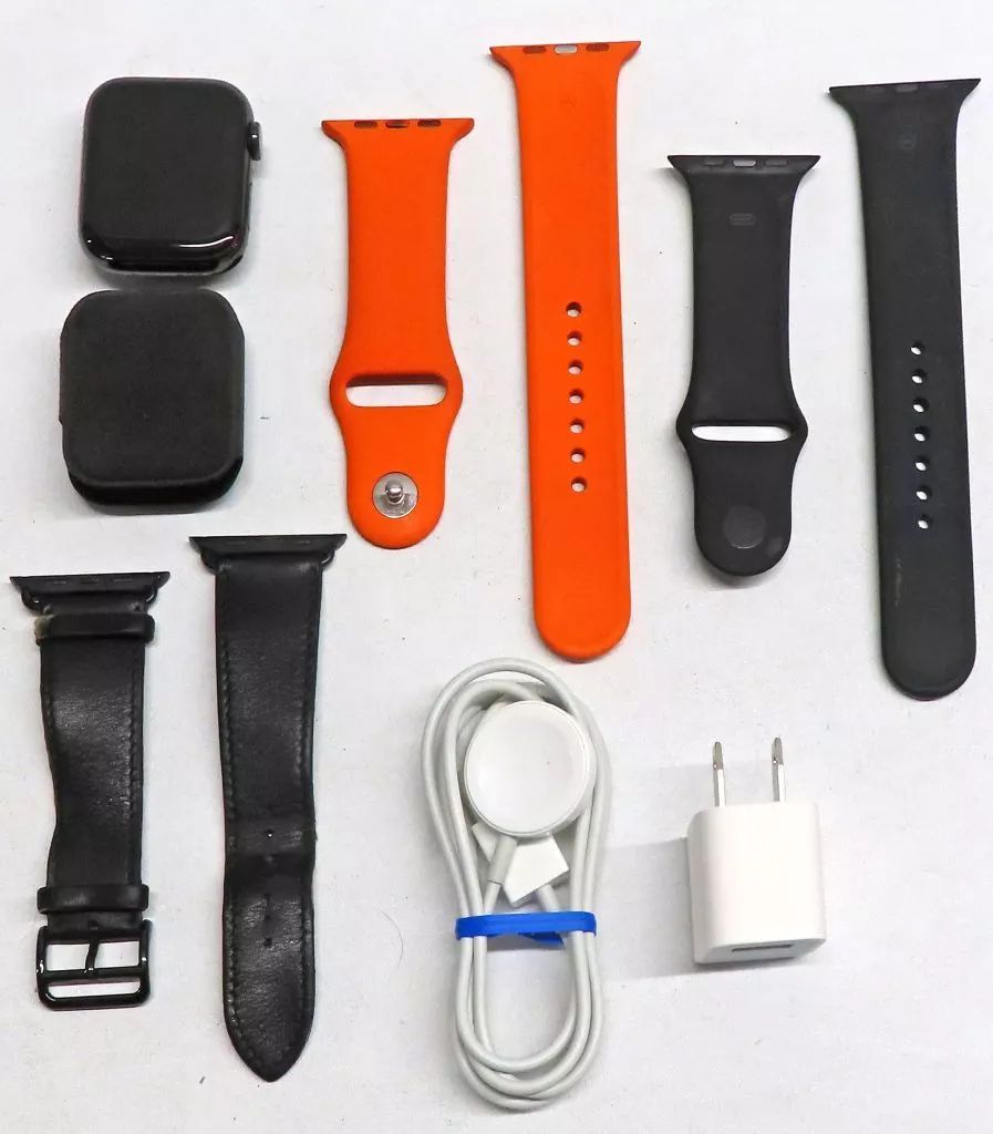 スマートウォッチ Apple Watch Hermes S5 44mm GPS Cellular スペースブラックステンレススチール|レザーバンド MWWM2J|A 状態 本体 箱 USBケーブル スポーツバンド状態難|レザーバンド大破|別売