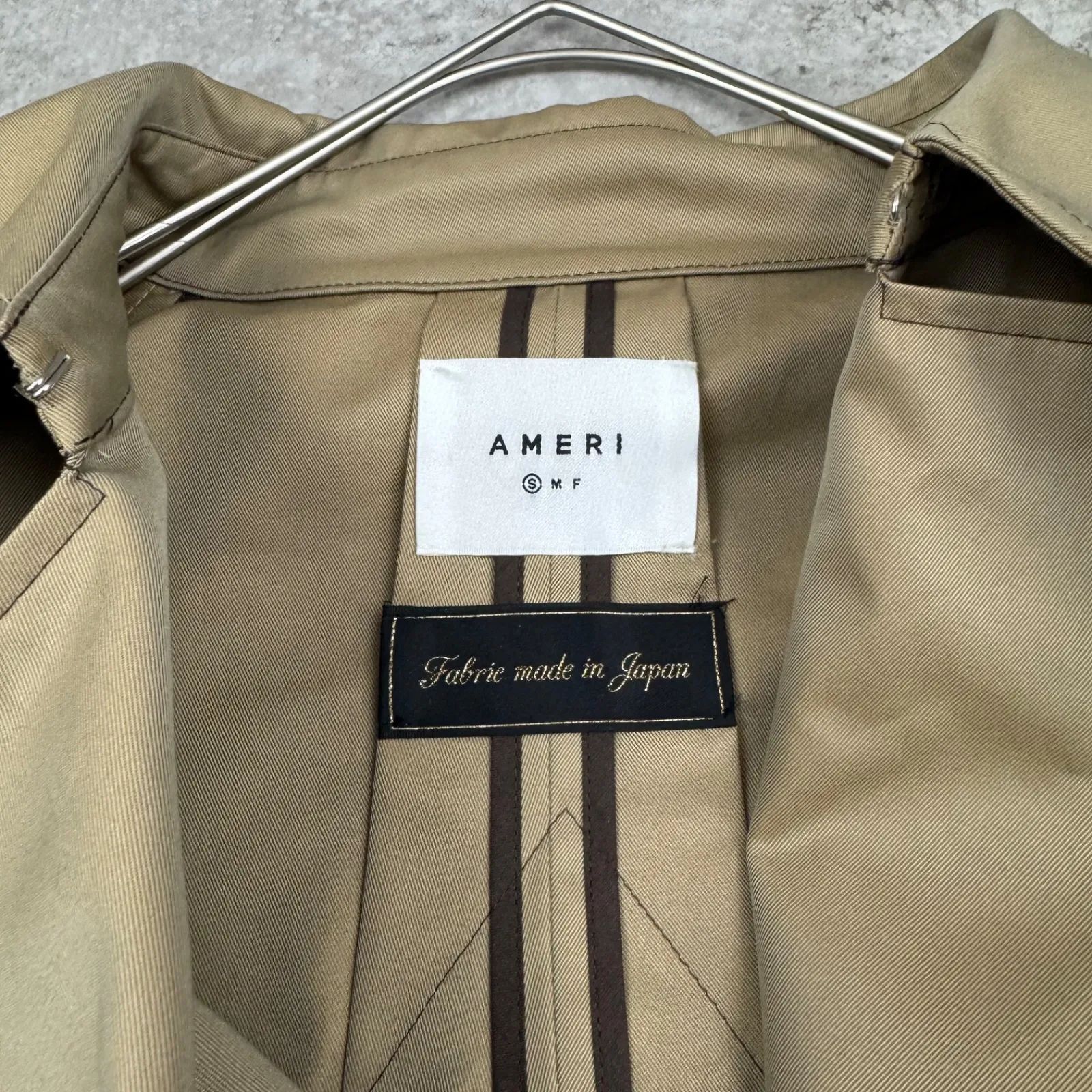 ポ*チ様 アメリヴィンテージ TURKEYORGANICFLARETRトレンチコ 未使用】Ameri VINTAGE アメリヴィンテージ トレンチコート TURKEY