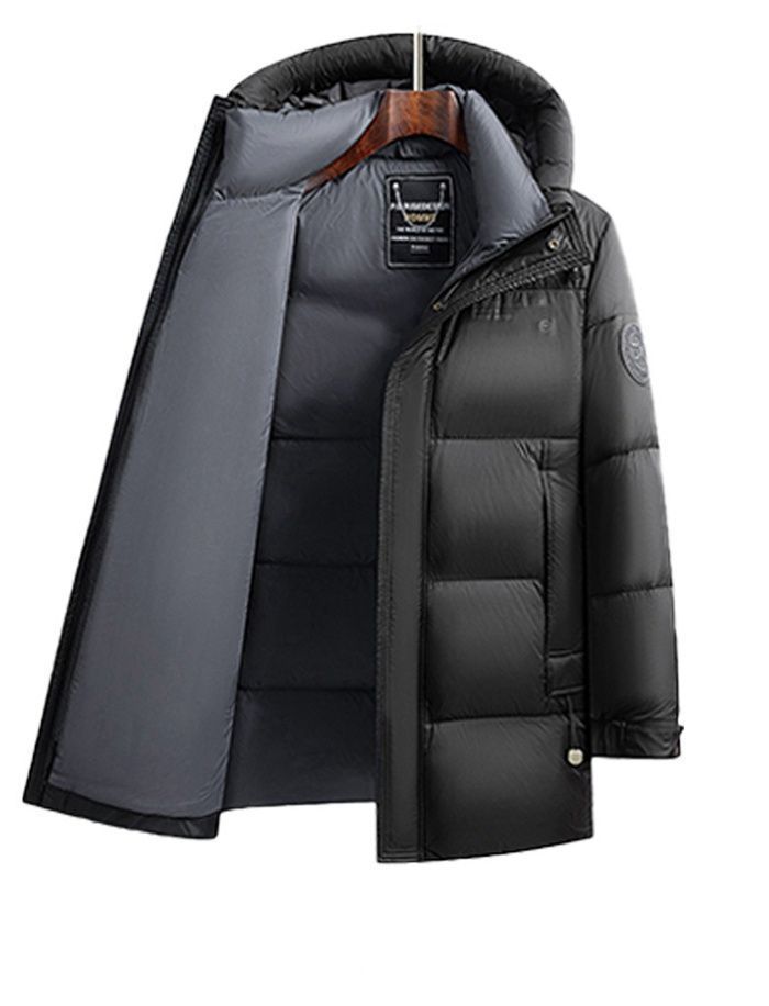 フカフカの ダウンコート 90 ダウン メンズ アウター ロングコート アウター 無地 冬服 防寒 暖かい 大人 通勤 通学 カジュアル スポーツ観戦 部活 運動 野球 ロングジャケット 冬 冬服 男性 ゴルフウェア pgLl298