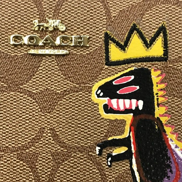 COACH コーチ 長財布 ユニセックス PVCシグネチャー バスキア コラボ