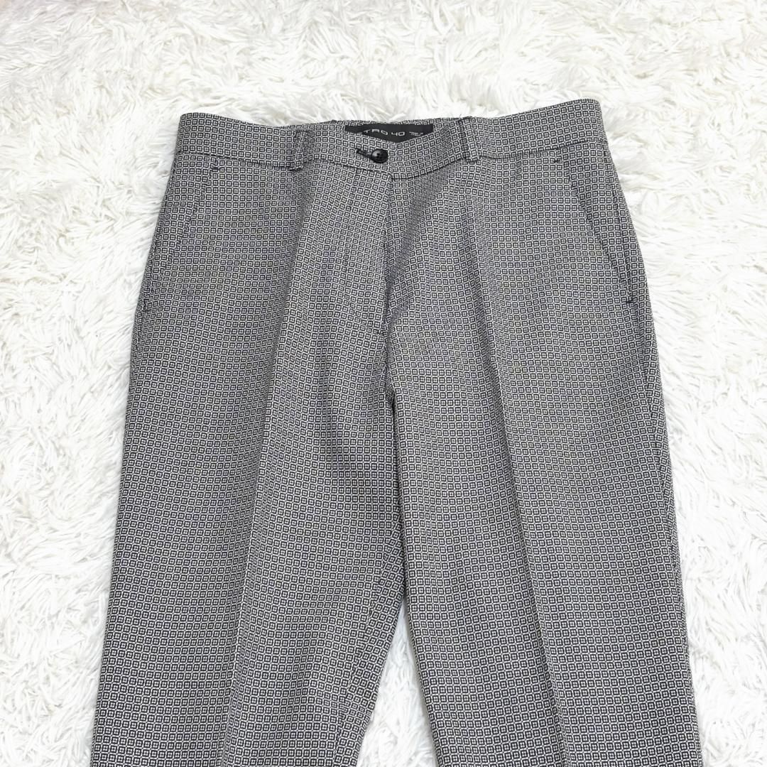 ETRO エトロ コットンストレッチパンツ 総柄 40 L ブラック