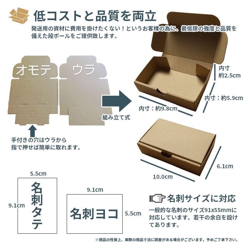 メーカー再生品】小型ダンボール 名刺サイズ 30 30枚 ミニダンボール