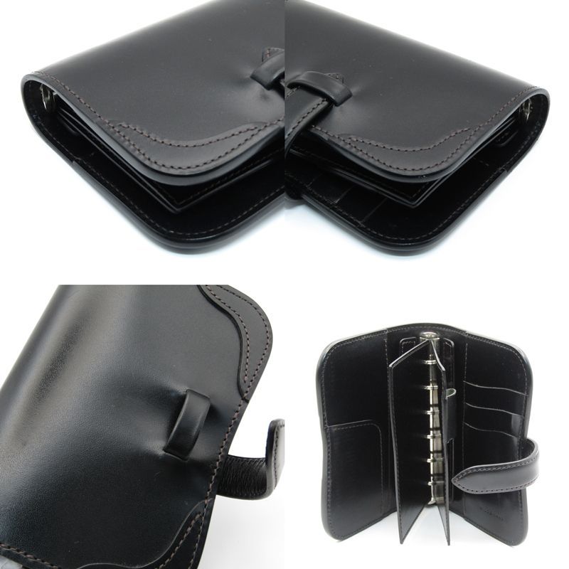 ワイルドスワンズ 手帳カバー GENESIS サドルプルアップ システム手帳 ジェネシス 6穴 ブラック 黒 カジュアルジャケット その他 