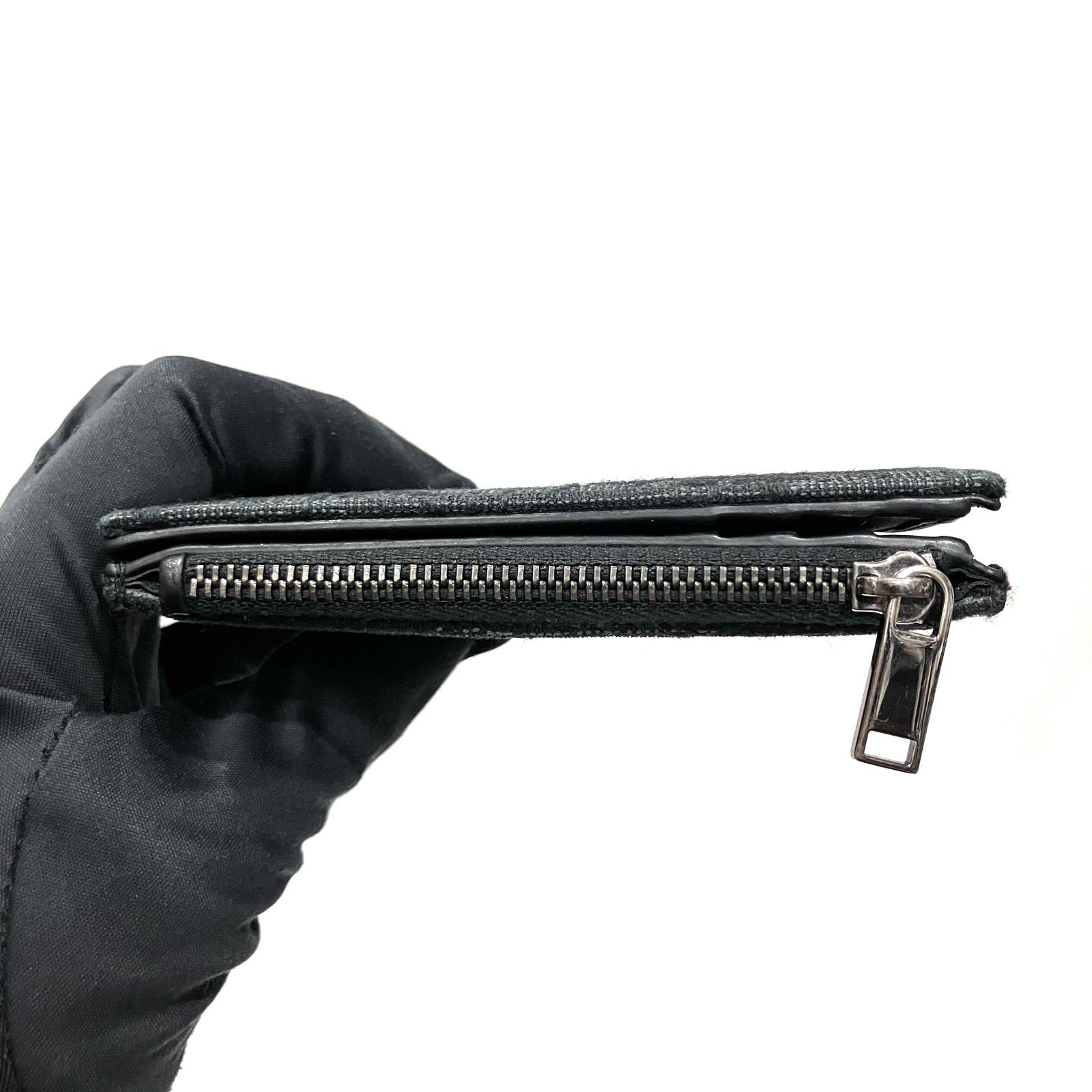 DIOR オブリーク 三つ折り ジャガード ブラック DIOR ディオール