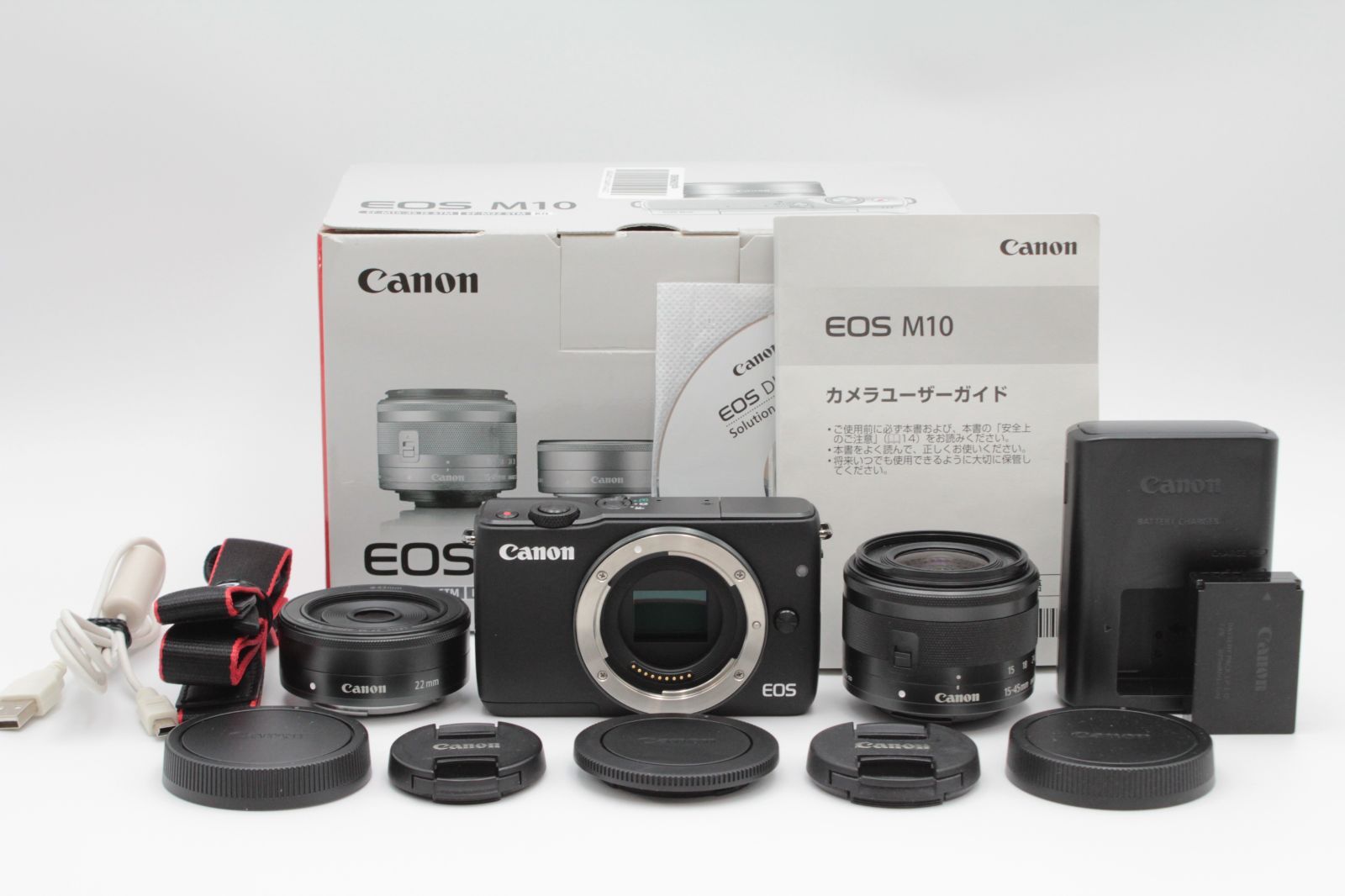 【元箱付き】■極上品■ CANON EOS M10 ダブルレンズキット ブラック