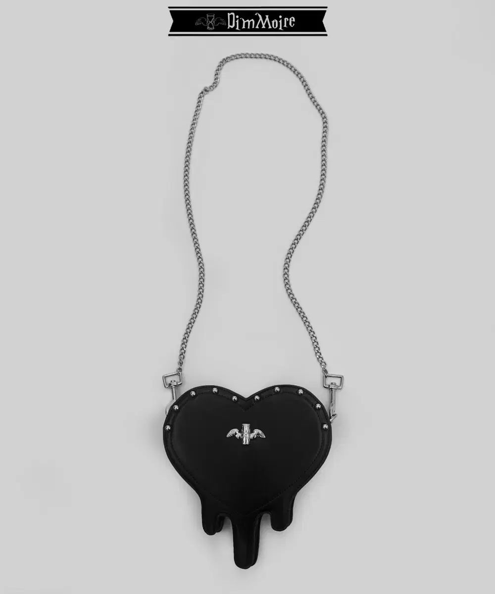 Dimmoire 딤모아르 ウール時計 ハート ポーチ チェーンバッグ ブラック 正規品