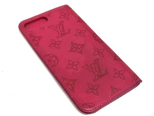 ルイヴィトン マヒナ スマホ ケース iPhone 7 8 SE 対応 ピンク♡ ルイヴィトン マヒナiPhone SE/8/7 レザーケース ピンク