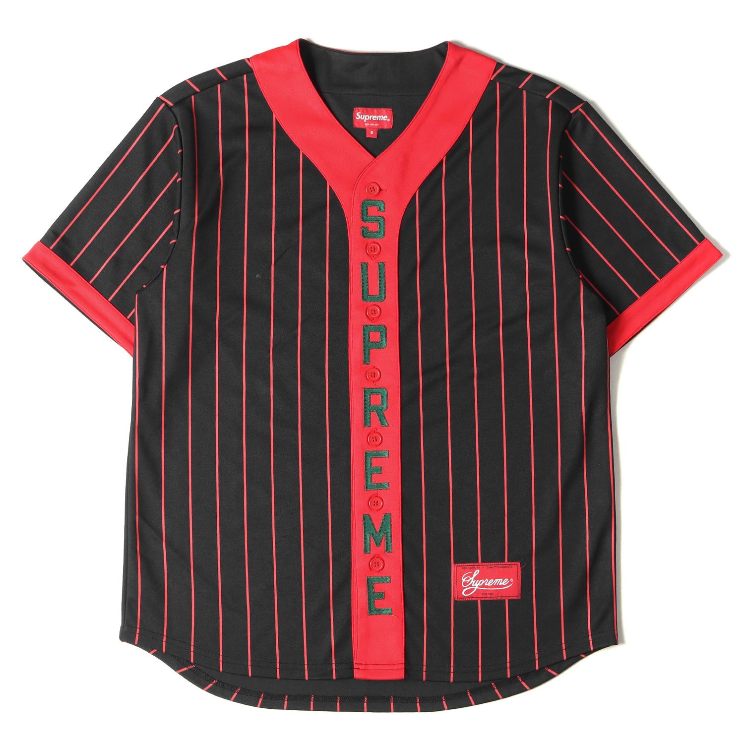 SUPREME バーティカルロゴ ベースボールシャツ Supreme シュプリーム シャツ バーチカルロゴ ベースボール