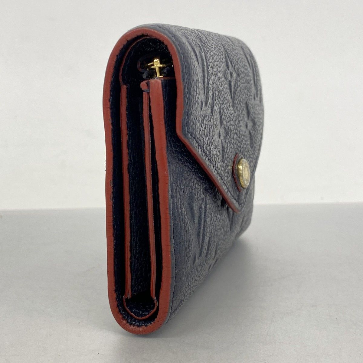 5id5031 ルイヴィトン 三つ折り財布 モノグラム アンプラント ポルトフォイユヴィクトリーヌ M64577 マリーヌルージュ レディース