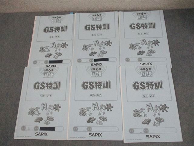 SAPIX サピックス 小6 国語 GS特訓 GS-01～06 2021年度版 通年