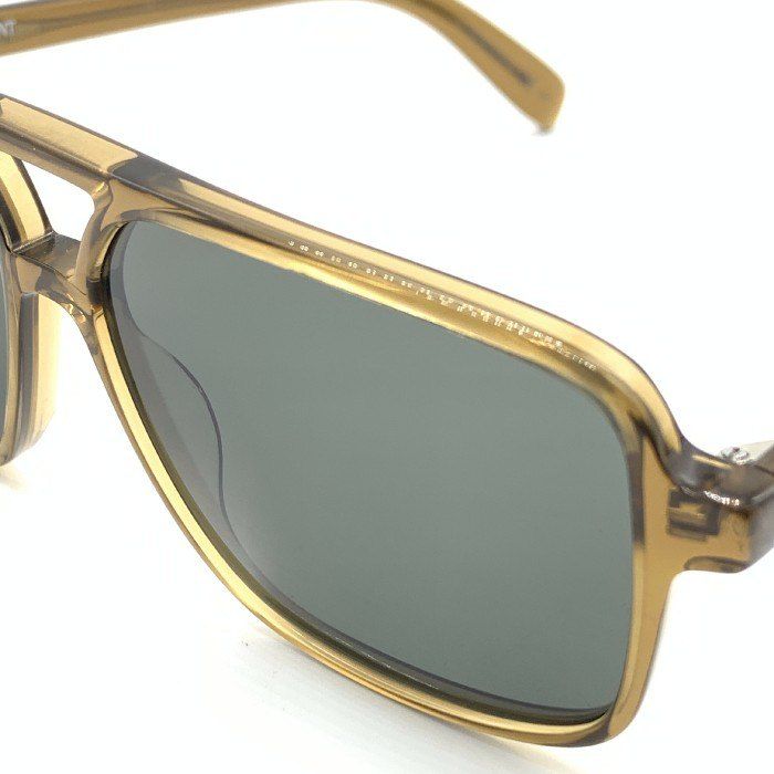 SAINT LAURENT サンローラン サングラス ダブルブリッジ クリアブラウン SL176 004 SAINT LAURENT サンローラン サングラス ダブルブリッジ クリア