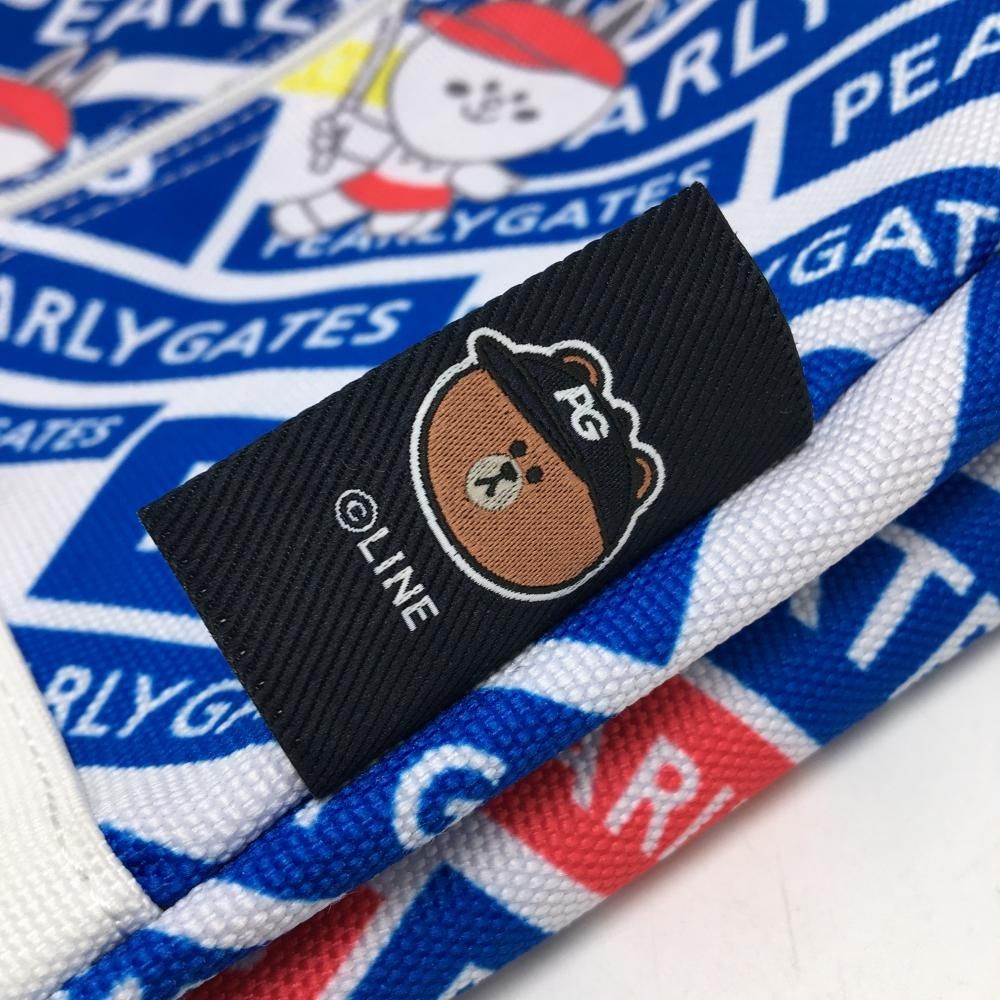 PEARLY GATES パーリーゲイツ　ラインフレンズ　 シューズケース 新品 超美品】パーリーゲイツ×LINE FRIENDS シューズケース 白×ブルー
