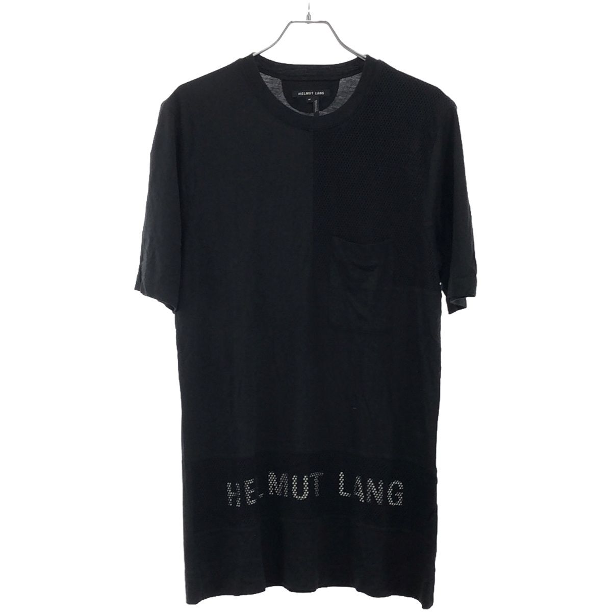 HELMUT LANG ヘルムート ラング Mesh Combo Tee ロゴメッシュTシャツ ブラック M - メルカリ