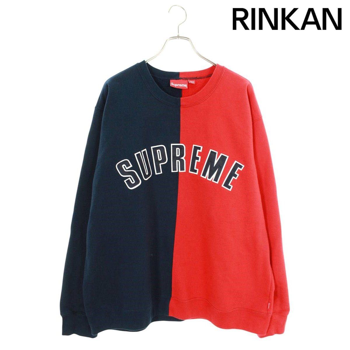 シュプリーム 18AW Split Crewneck Sweatshirt スプリットクルー